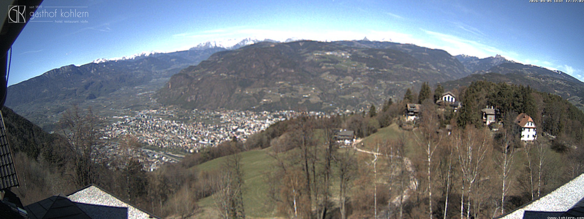 Archived image Webcam Bozen - Panoramic view Hotel Kohlern