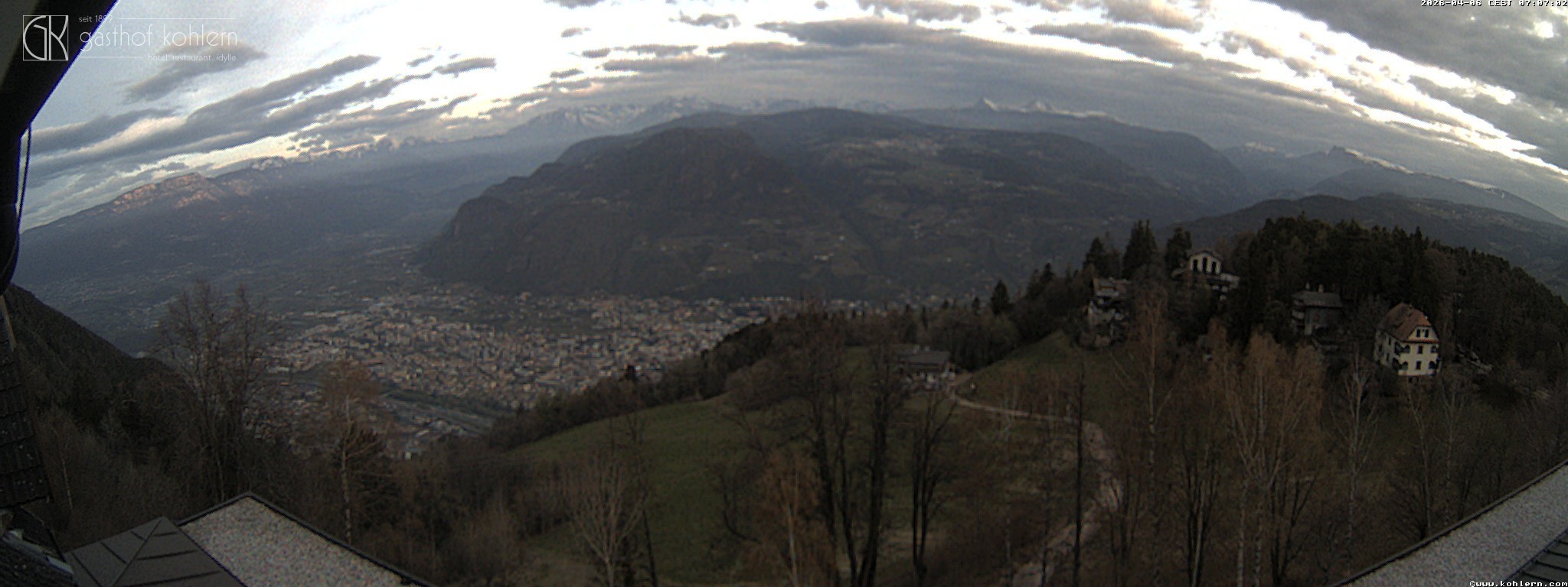 Archived image Webcam Bozen - Panoramic view Hotel Kohlern
