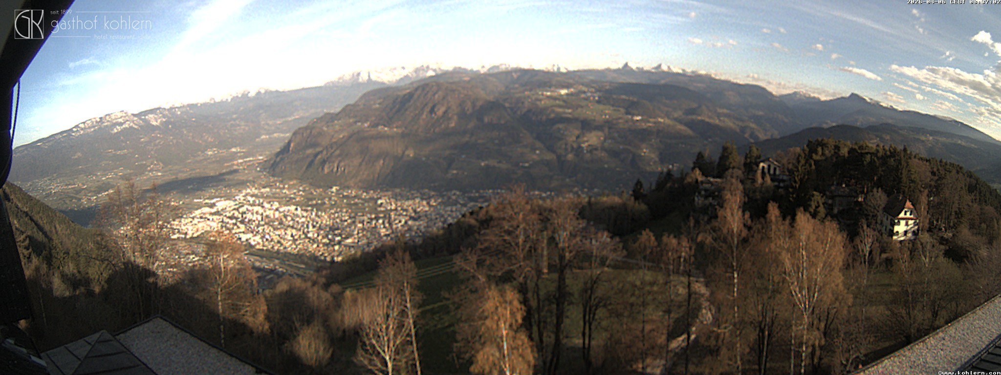 Archived image Webcam Bozen - Panoramic view Hotel Kohlern