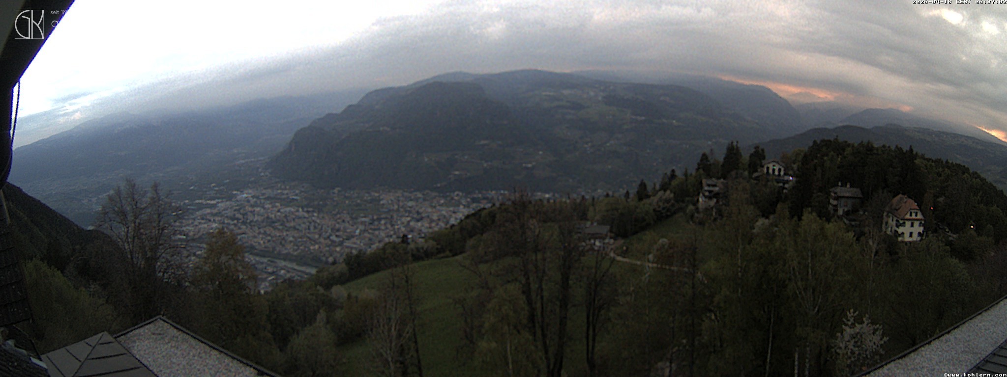 Archived image Webcam Bozen - Panoramic view Hotel Kohlern