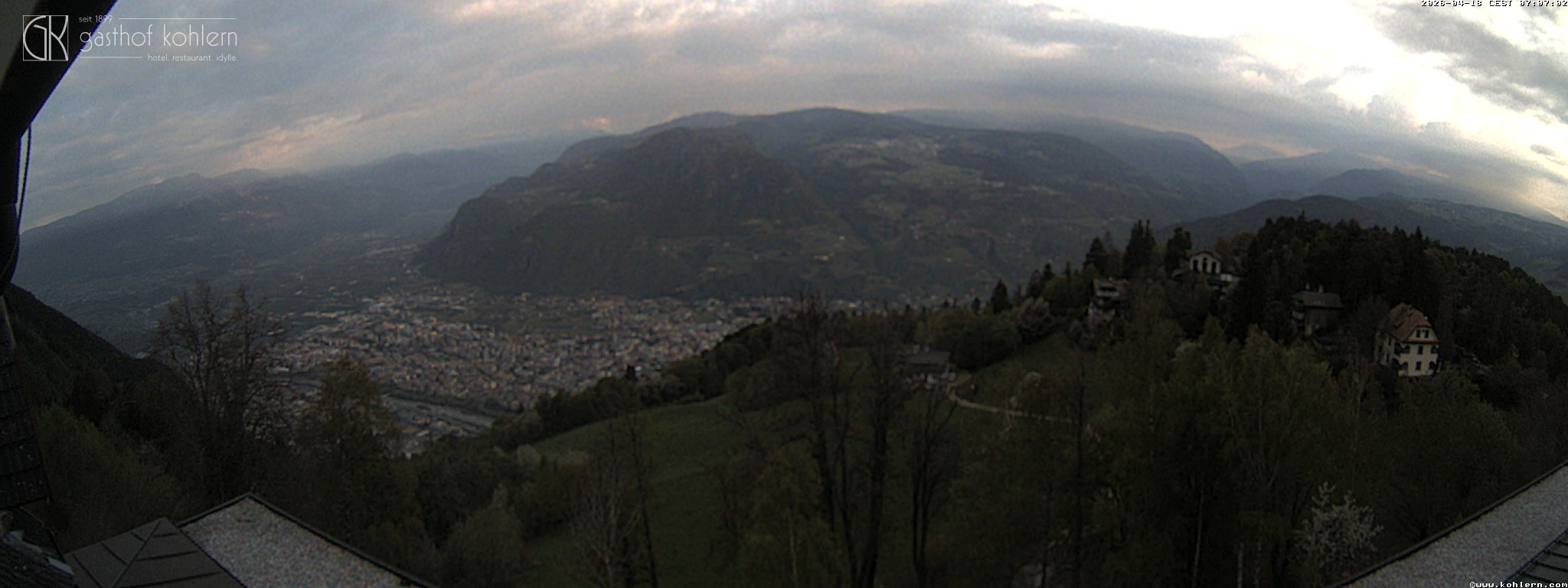 Archived image Webcam Bozen - Panoramic view Hotel Kohlern