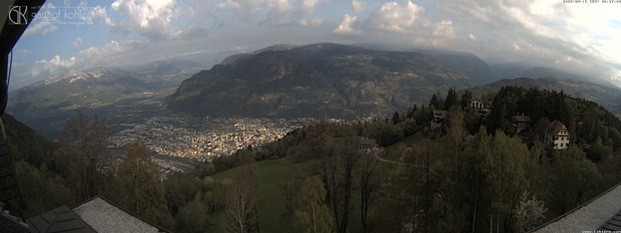 Archived image Webcam Bozen - Panoramic view Hotel Kohlern