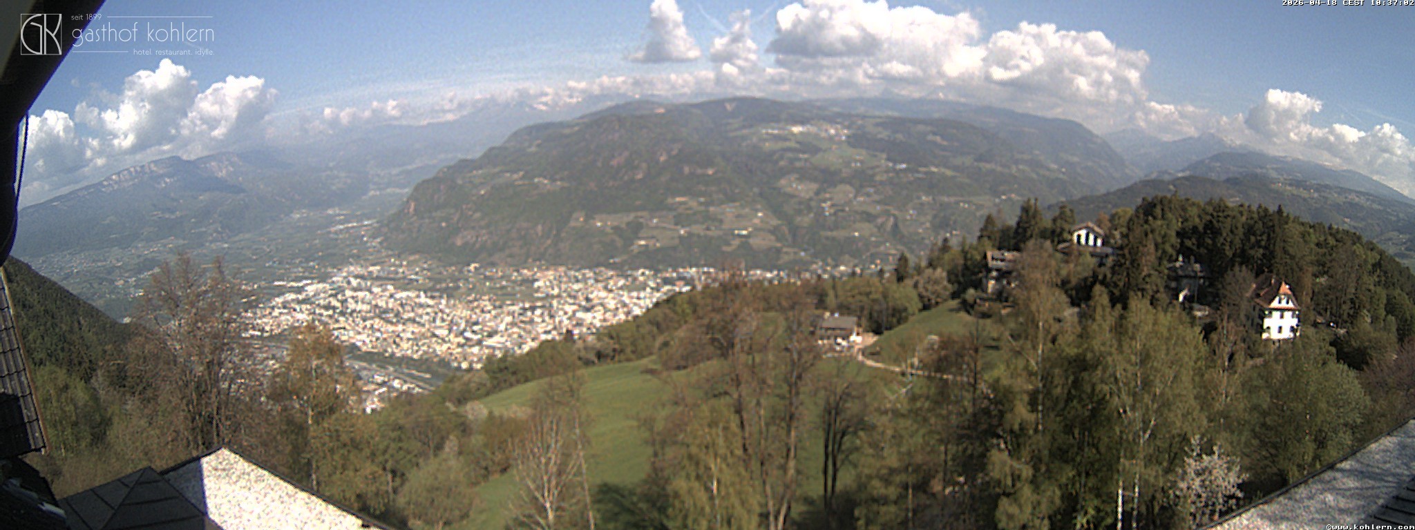 Archived image Webcam Bozen - Panoramic view Hotel Kohlern