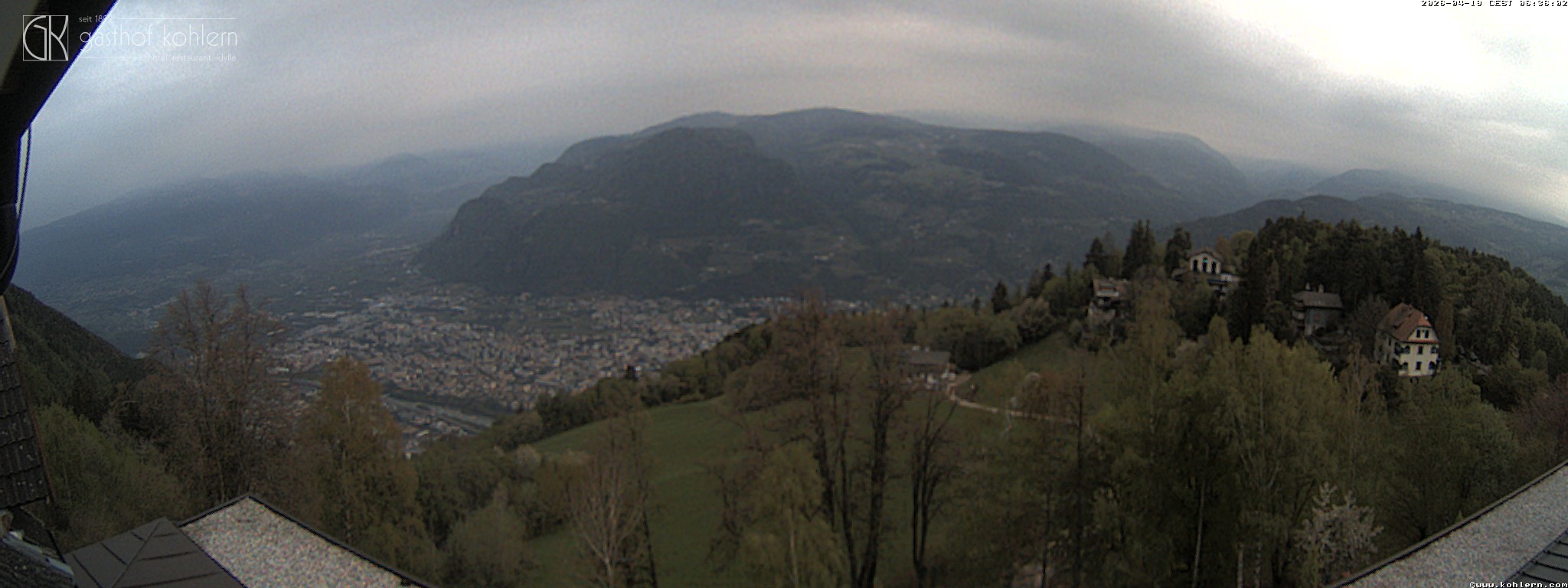 Archived image Webcam Bozen - Panoramic view Hotel Kohlern