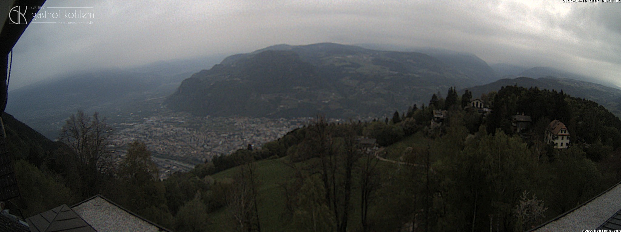 Archived image Webcam Bozen - Panoramic view Hotel Kohlern