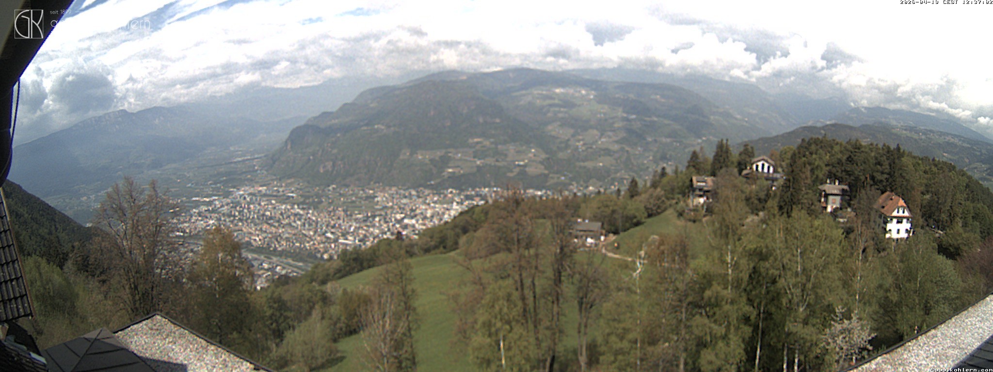 Archived image Webcam Bozen - Panoramic view Hotel Kohlern