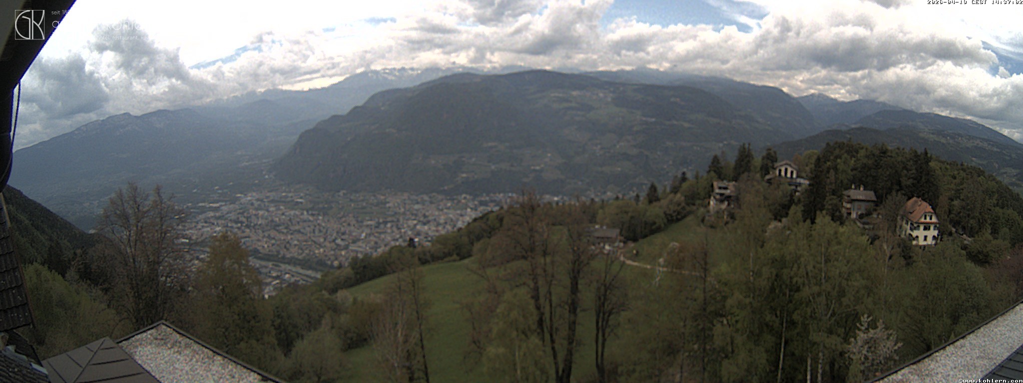 Archived image Webcam Bozen - Panoramic view Hotel Kohlern
