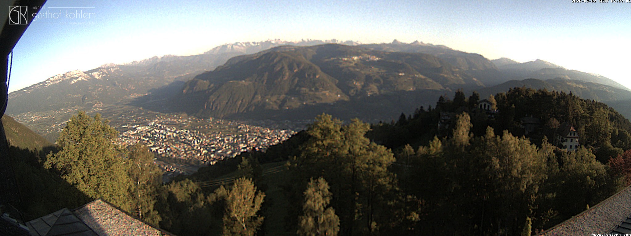Archived image Webcam Bozen - Panoramic view Hotel Kohlern