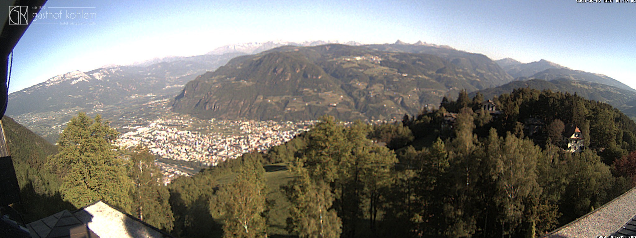 Archived image Webcam Bozen - Panoramic view Hotel Kohlern