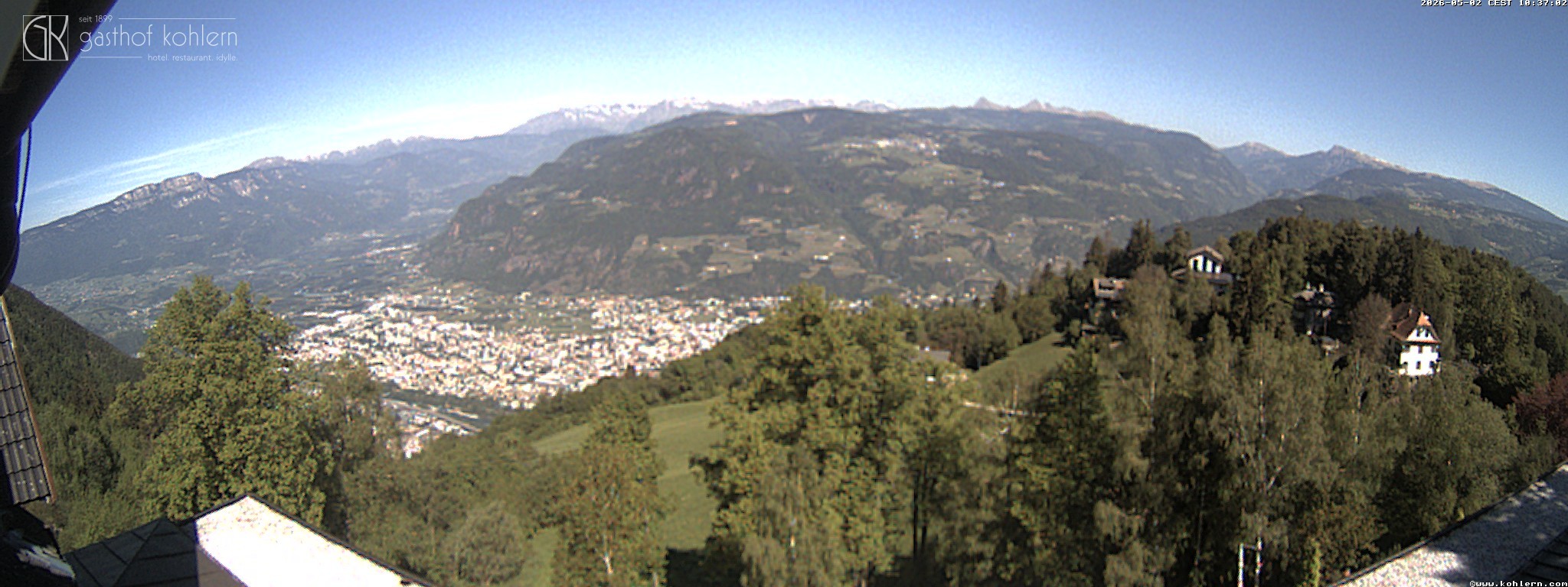 Archived image Webcam Bozen - Panoramic view Hotel Kohlern