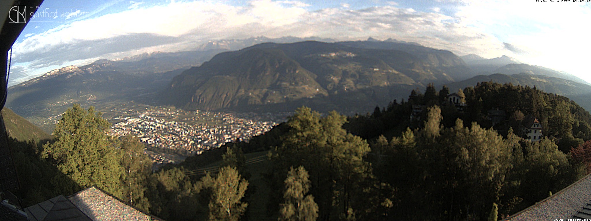 Archived image Webcam Bozen - Panoramic view Hotel Kohlern