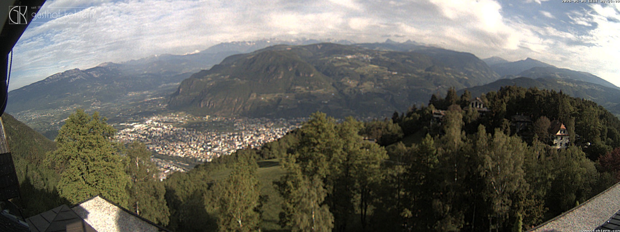 Archived image Webcam Bozen - Panoramic view Hotel Kohlern
