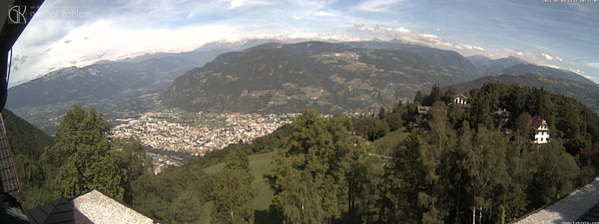 Archived image Webcam Bozen - Panoramic view Hotel Kohlern