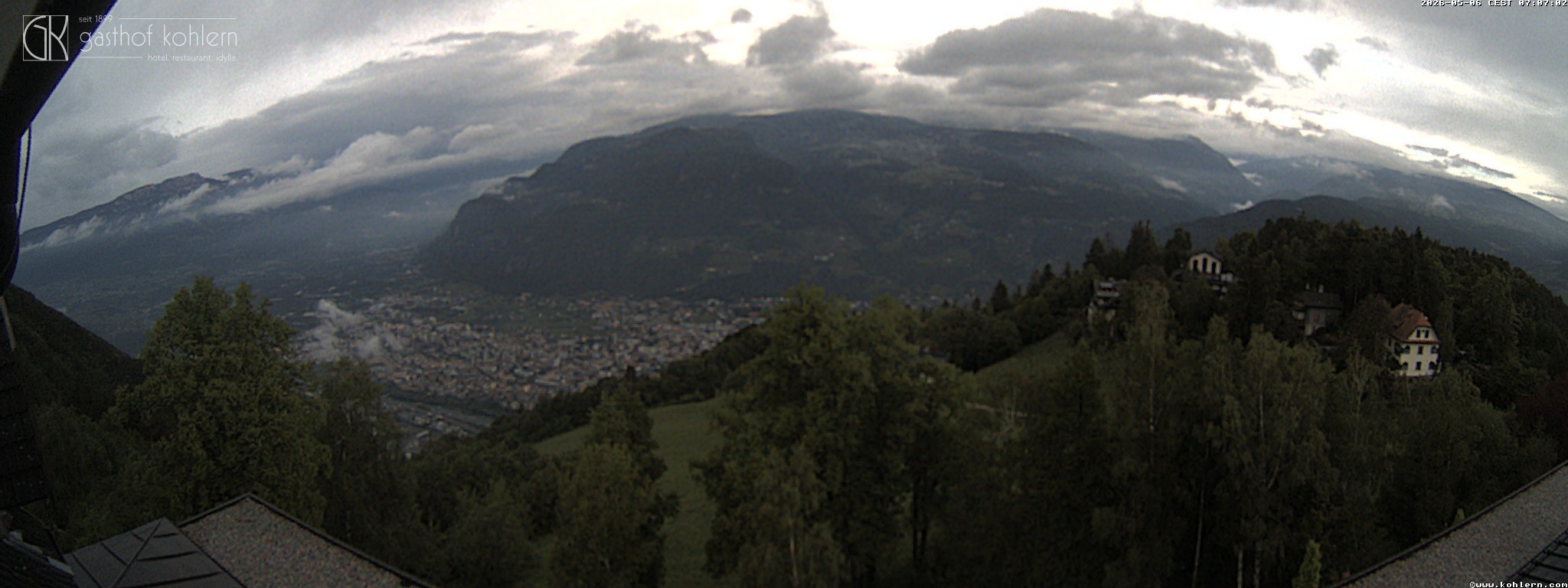 Archived image Webcam Bozen - Panoramic view Hotel Kohlern
