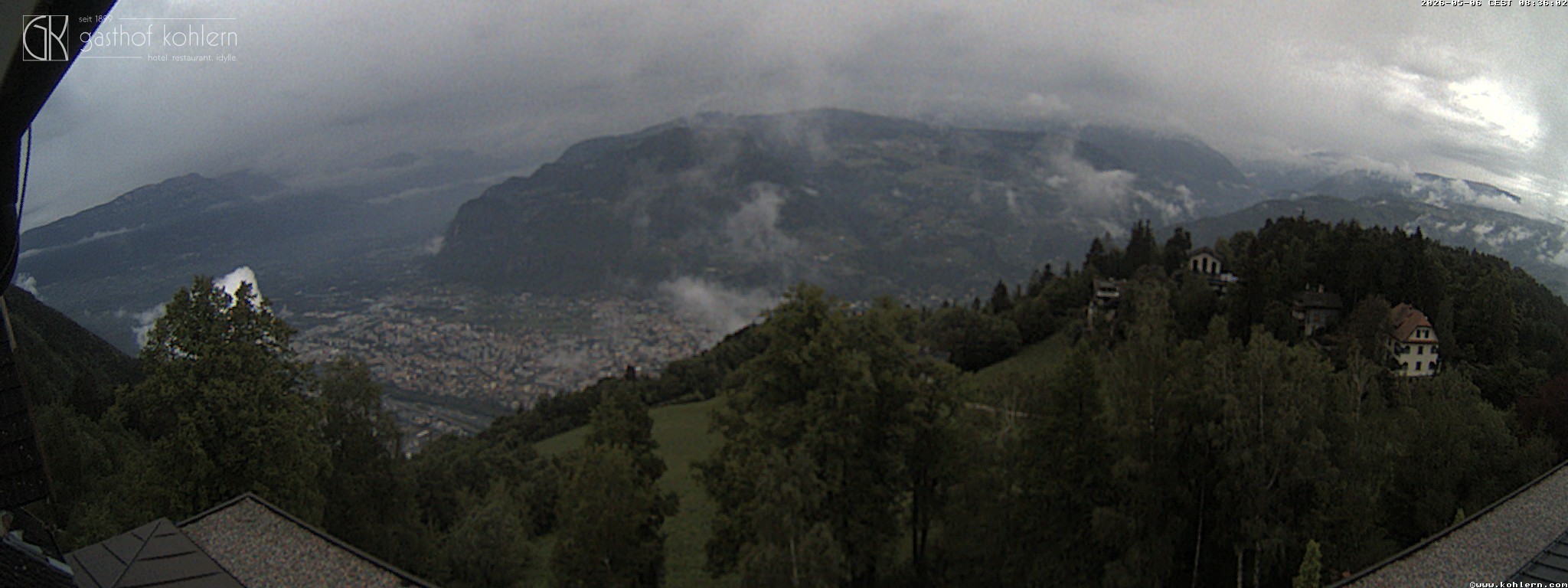 Archived image Webcam Bozen - Panoramic view Hotel Kohlern