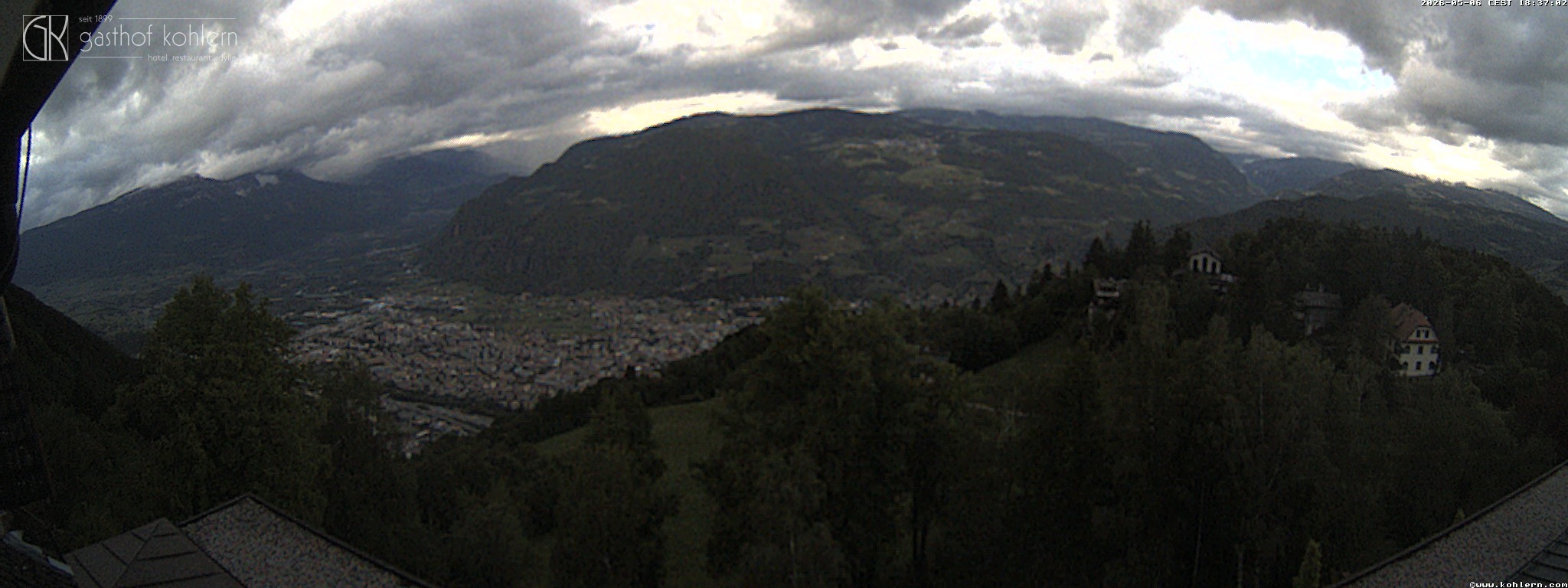 Archived image Webcam Bozen - Panoramic view Hotel Kohlern