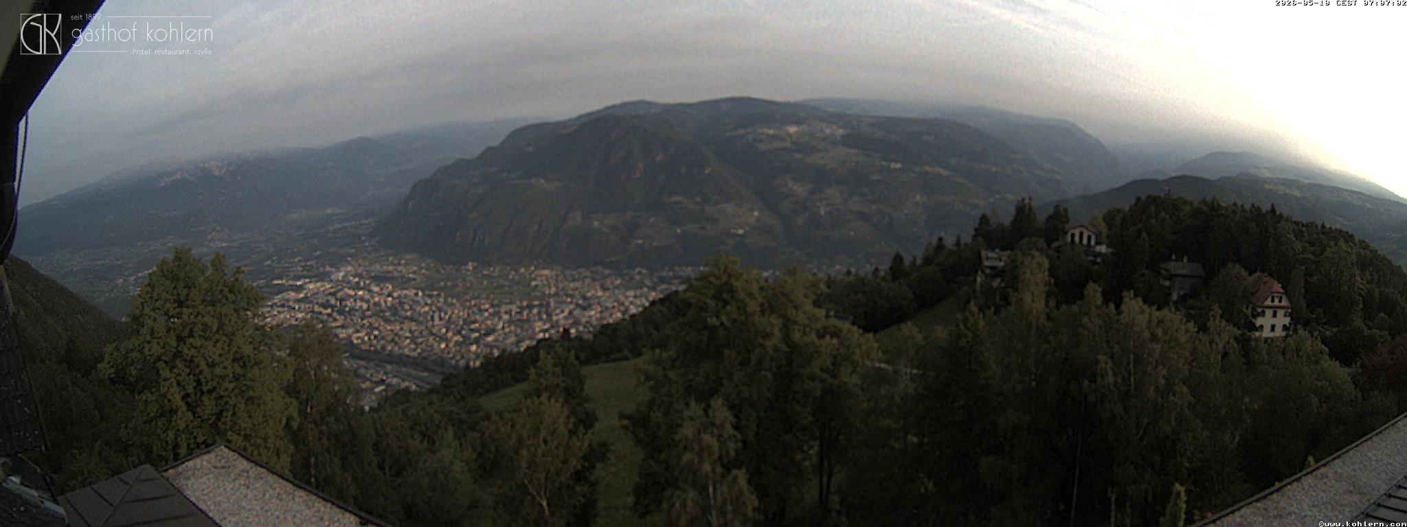 Archived image Webcam Bozen - Panoramic view Hotel Kohlern