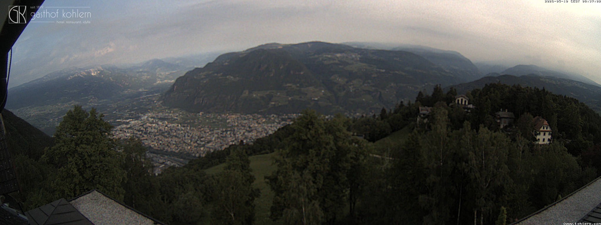 Archived image Webcam Bozen - Panoramic view Hotel Kohlern