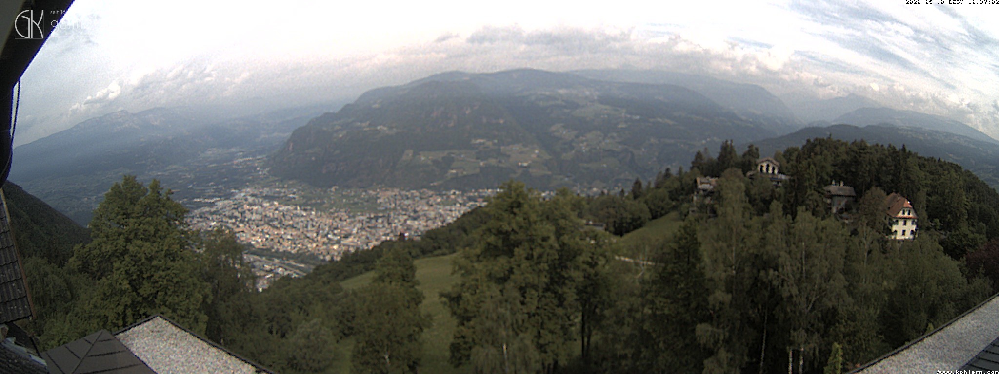 Archived image Webcam Bozen - Panoramic view Hotel Kohlern
