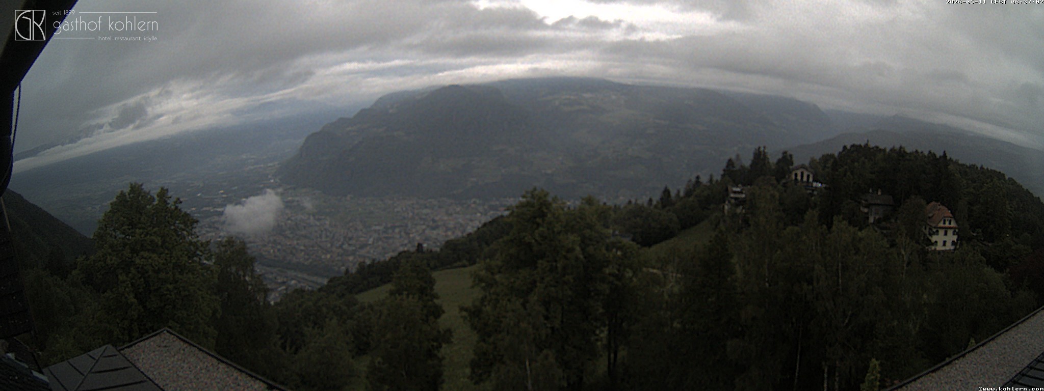 Archived image Webcam Bozen - Panoramic view Hotel Kohlern