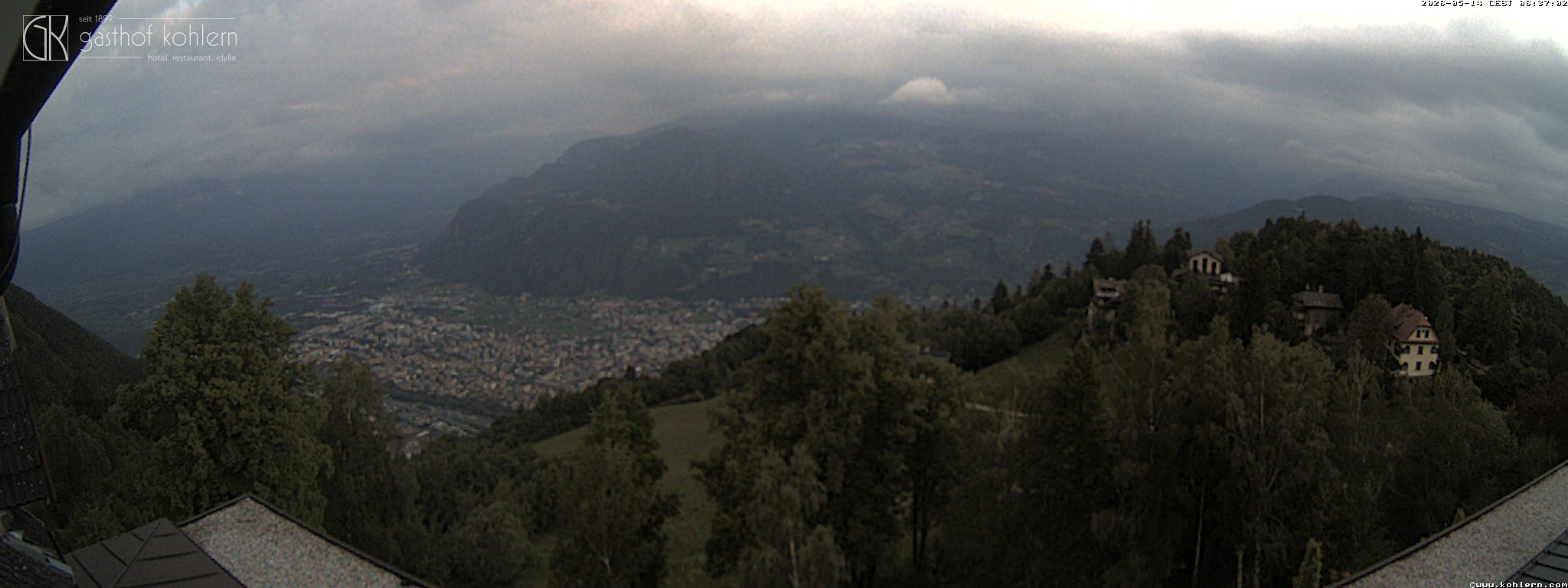 Archived image Webcam Bozen - Panoramic view Hotel Kohlern
