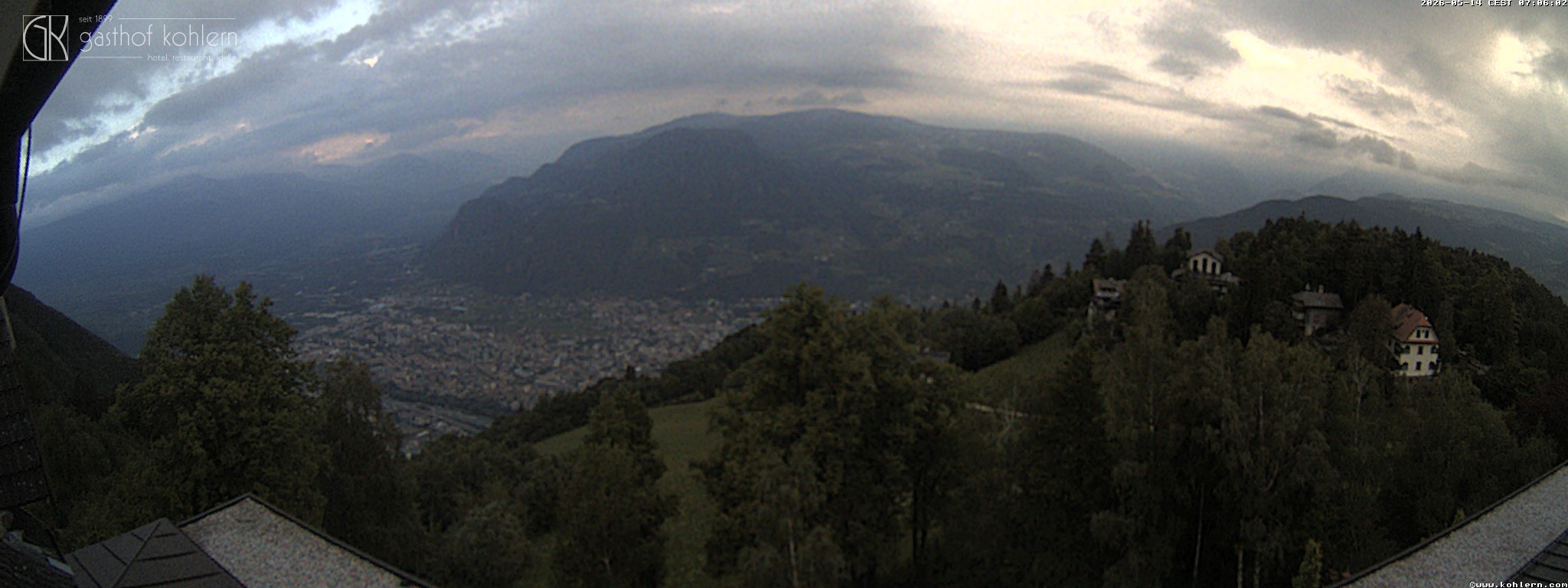 Archived image Webcam Bozen - Panoramic view Hotel Kohlern