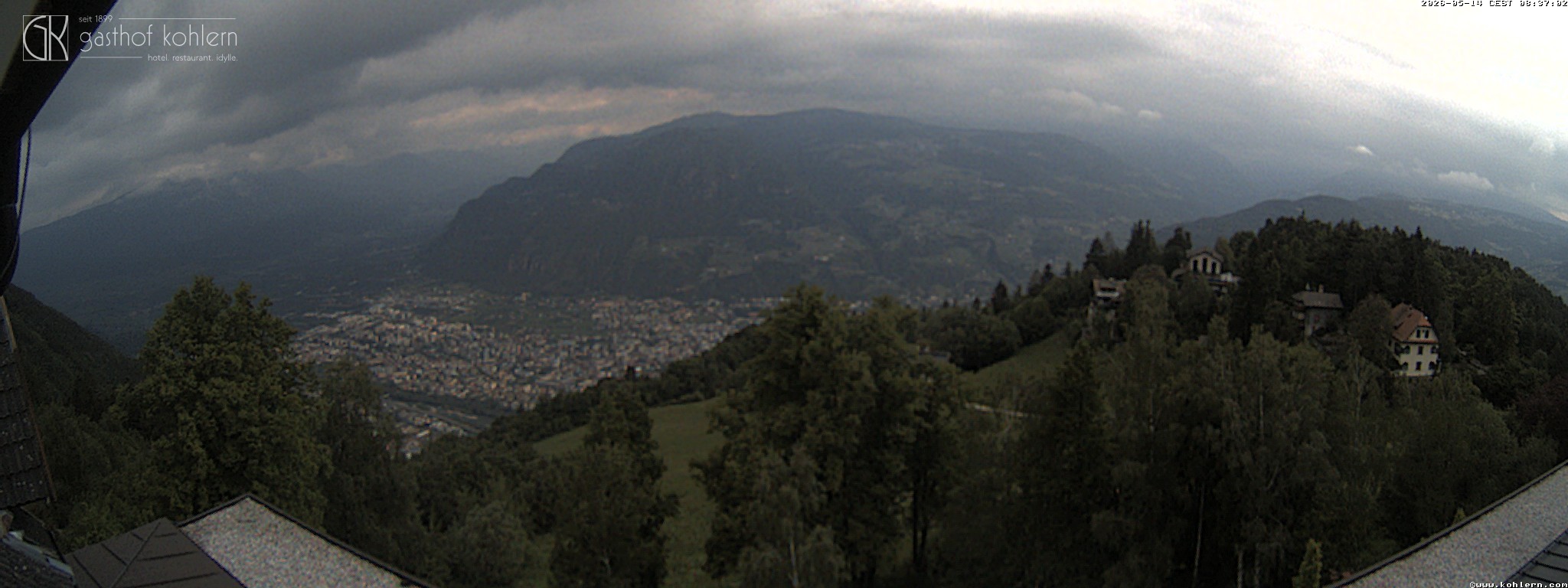 Archived image Webcam Bozen - Panoramic view Hotel Kohlern