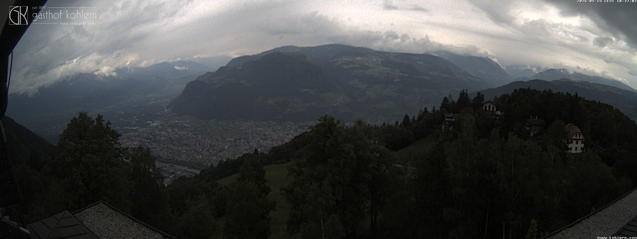 Archived image Webcam Bozen - Panoramic view Hotel Kohlern