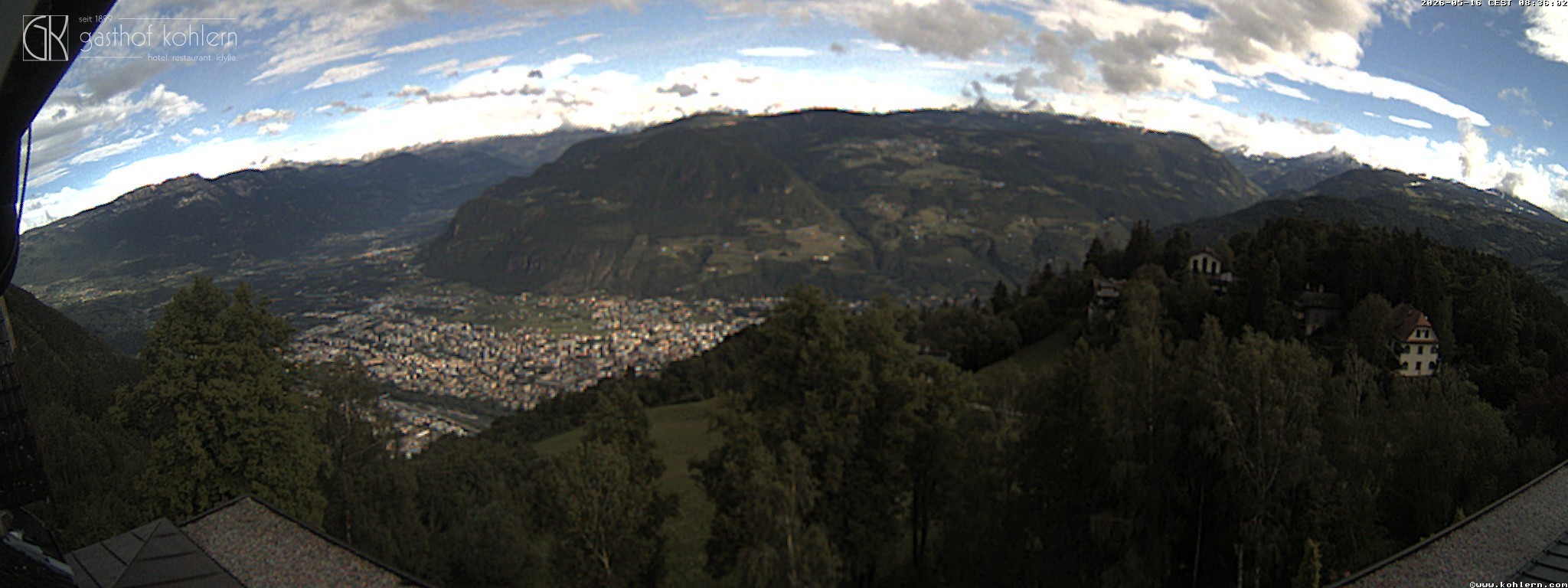 Archived image Webcam Bozen - Panoramic view Hotel Kohlern