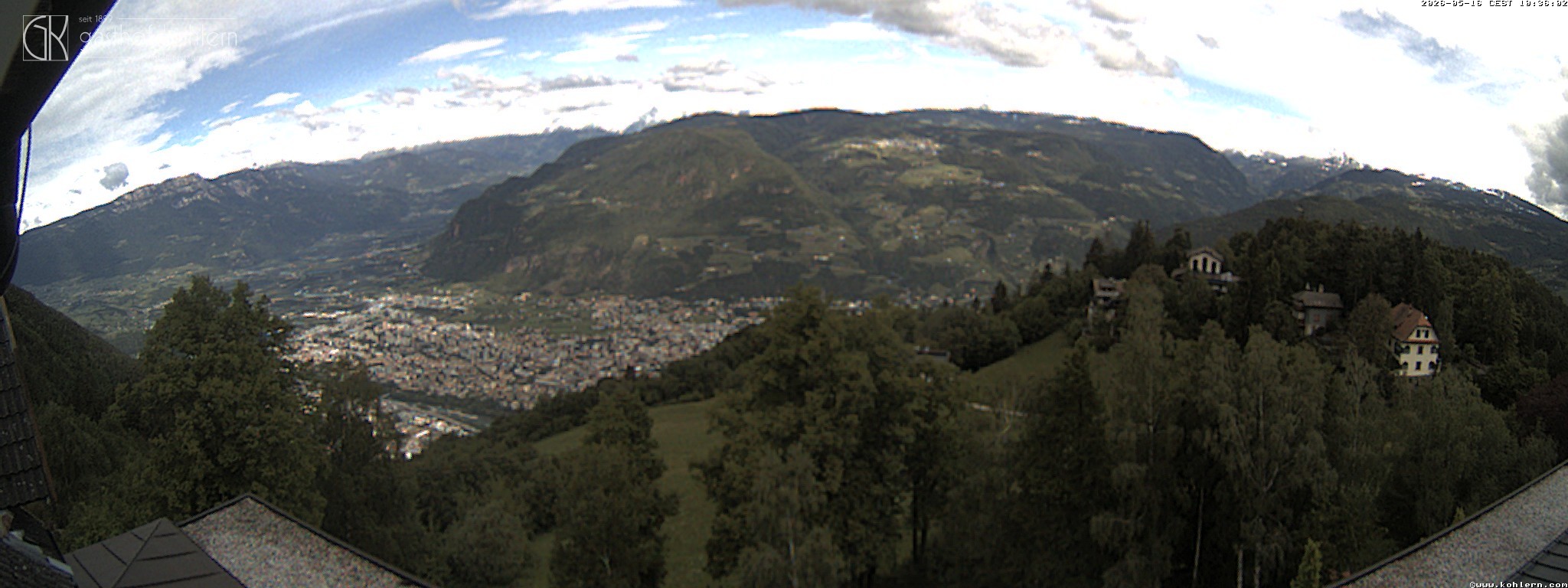 Archived image Webcam Bozen - Panoramic view Hotel Kohlern