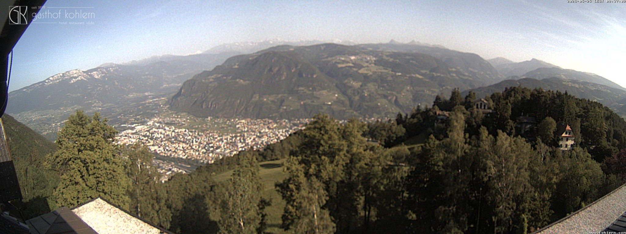 Archived image Webcam Bozen - Panoramic view Hotel Kohlern