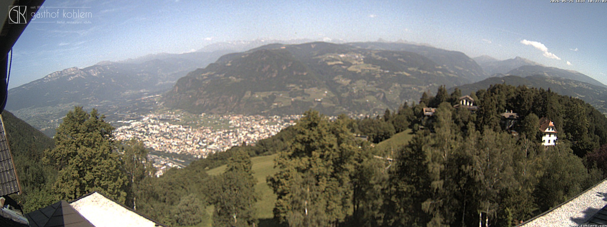 Archived image Webcam Bozen - Panoramic view Hotel Kohlern