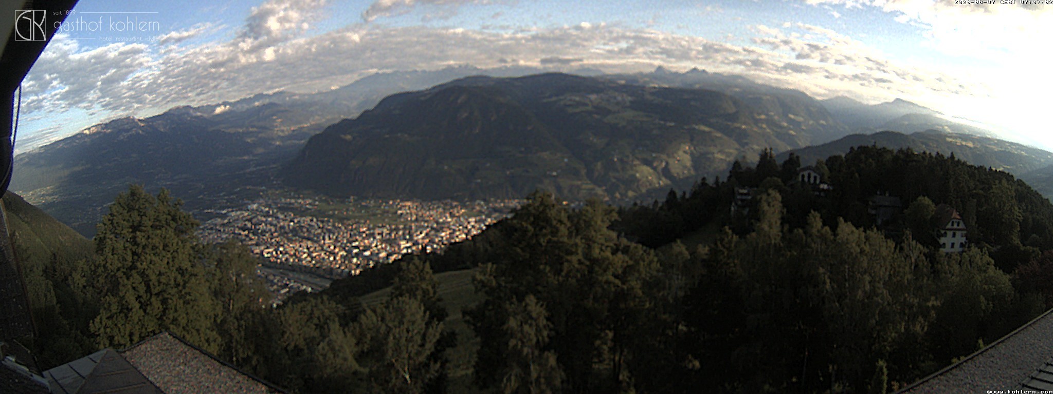 Archived image Webcam Bozen - Panoramic view Hotel Kohlern