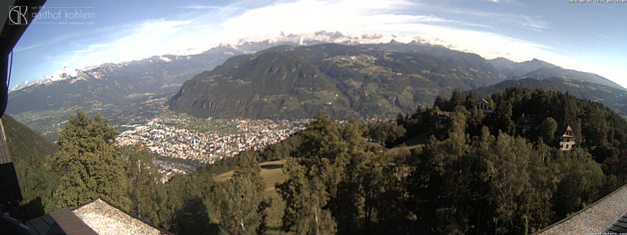 Archived image Webcam Bozen - Panoramic view Hotel Kohlern