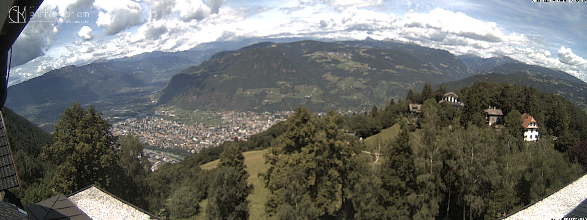 Archived image Webcam Bozen - Panoramic view Hotel Kohlern