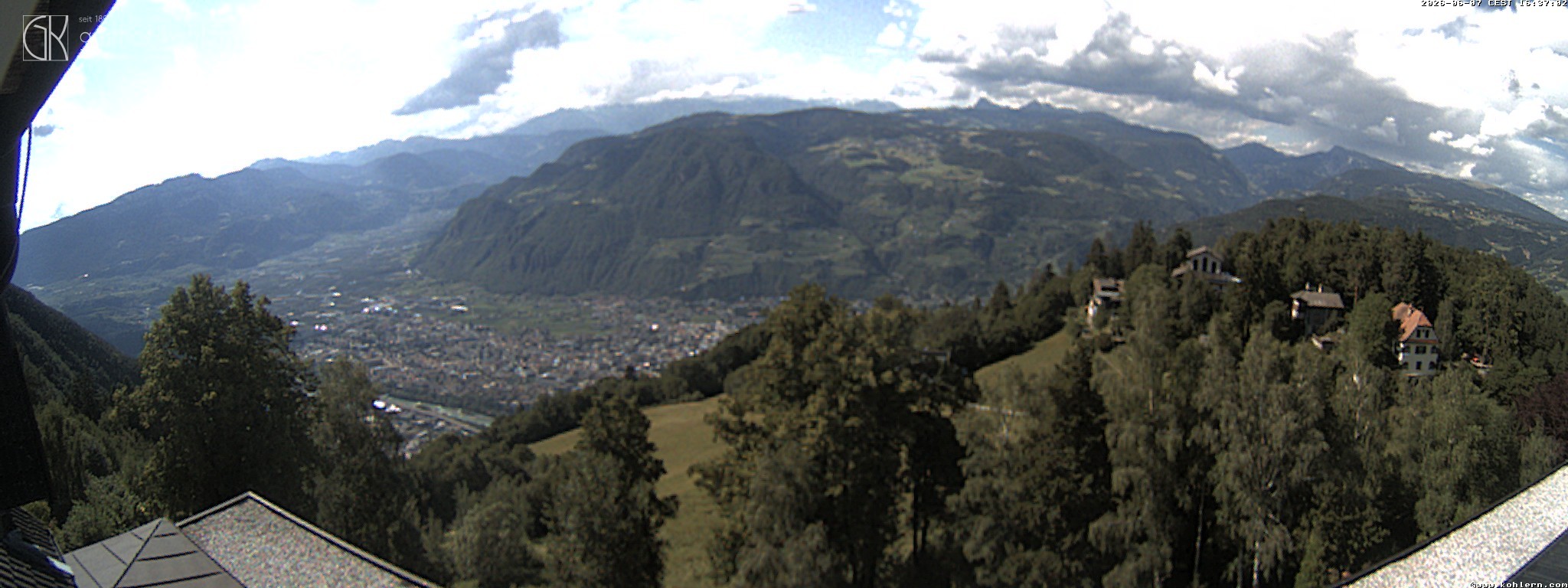 Archived image Webcam Bozen - Panoramic view Hotel Kohlern