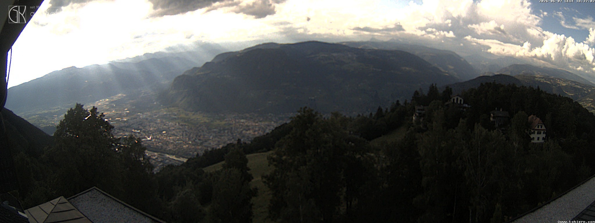Archived image Webcam Bozen - Panoramic view Hotel Kohlern
