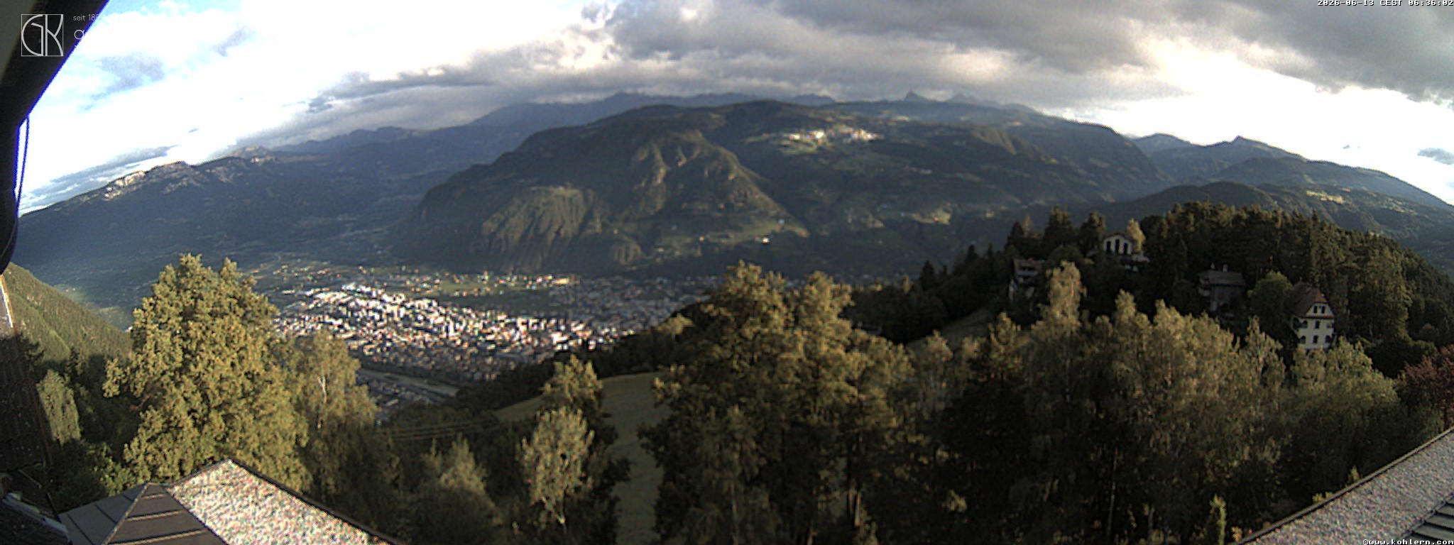 Archived image Webcam Bozen - Panoramic view Hotel Kohlern