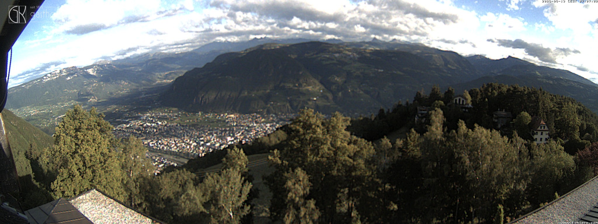 Archived image Webcam Bozen - Panoramic view Hotel Kohlern