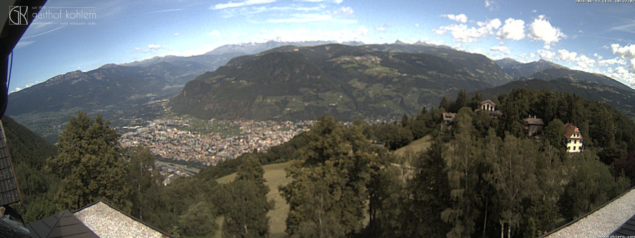 Archived image Webcam Bozen - Panoramic view Hotel Kohlern