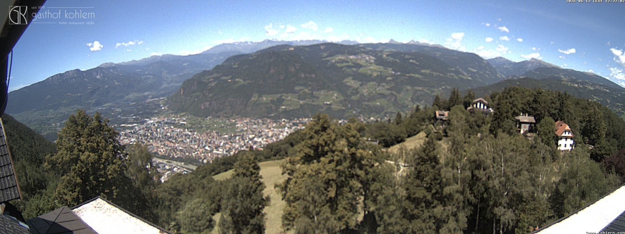 Archived image Webcam Bozen - Panoramic view Hotel Kohlern