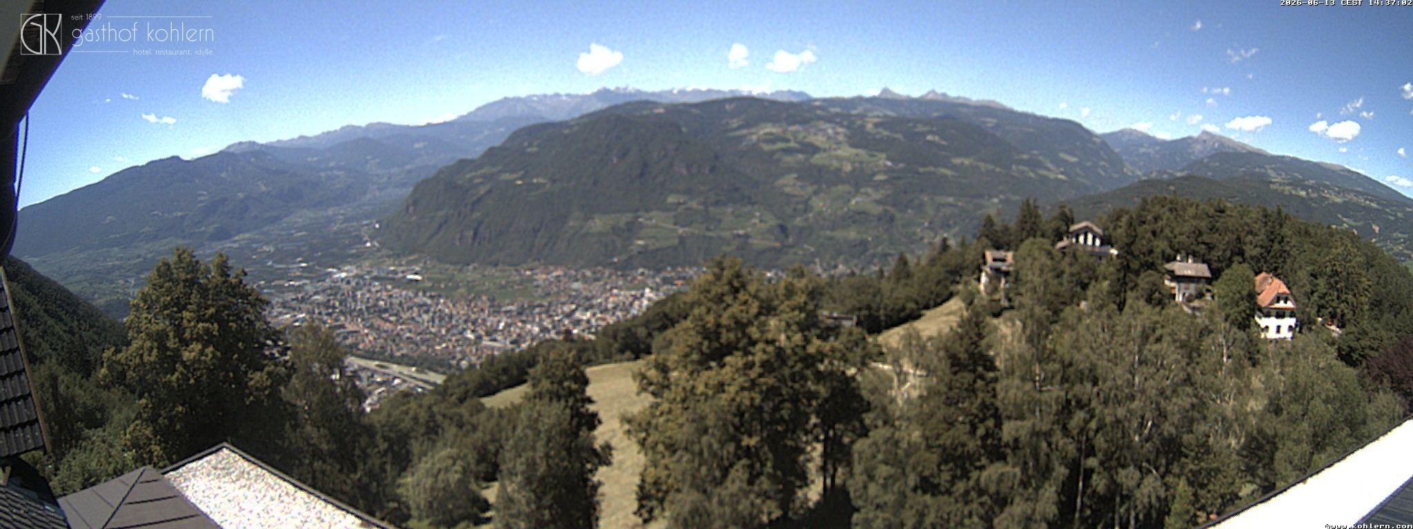 Archived image Webcam Bozen - Panoramic view Hotel Kohlern