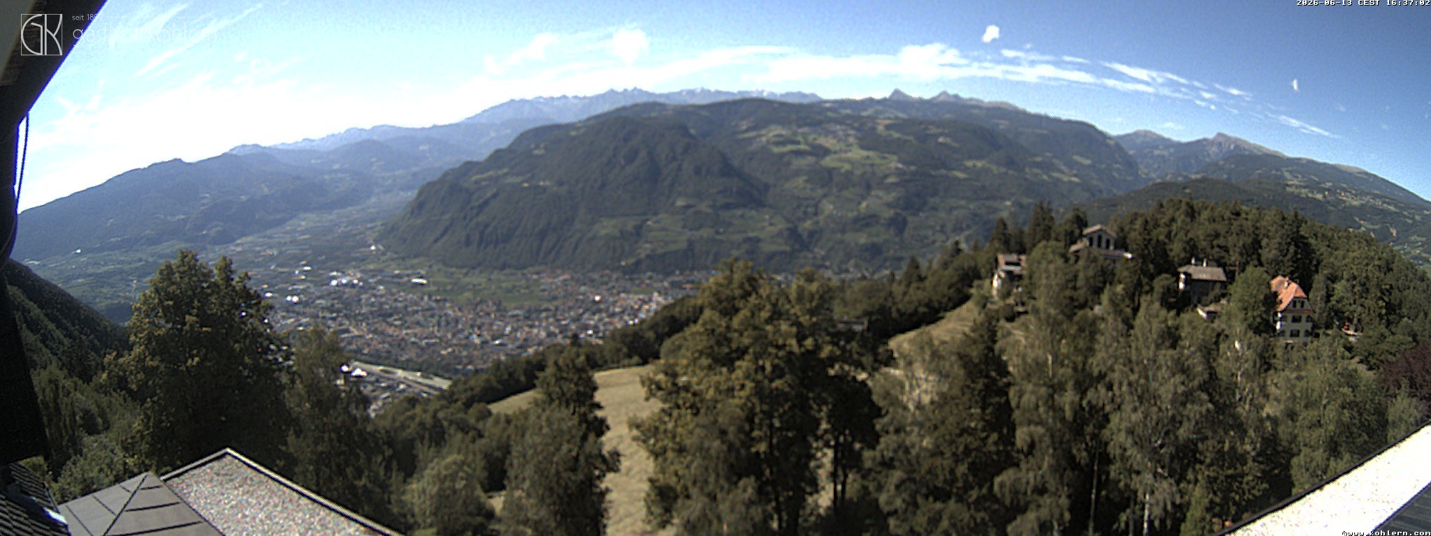 Archived image Webcam Bozen - Panoramic view Hotel Kohlern