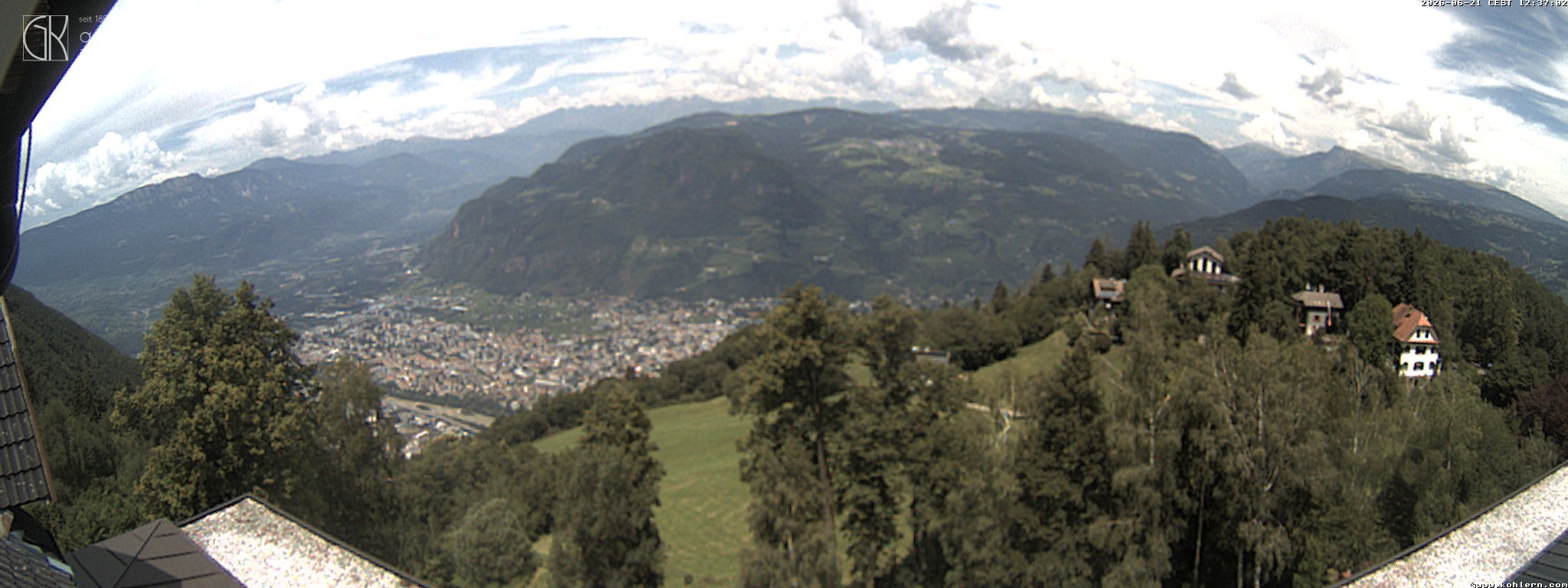 Archived image Webcam Bozen - Panoramic view Hotel Kohlern