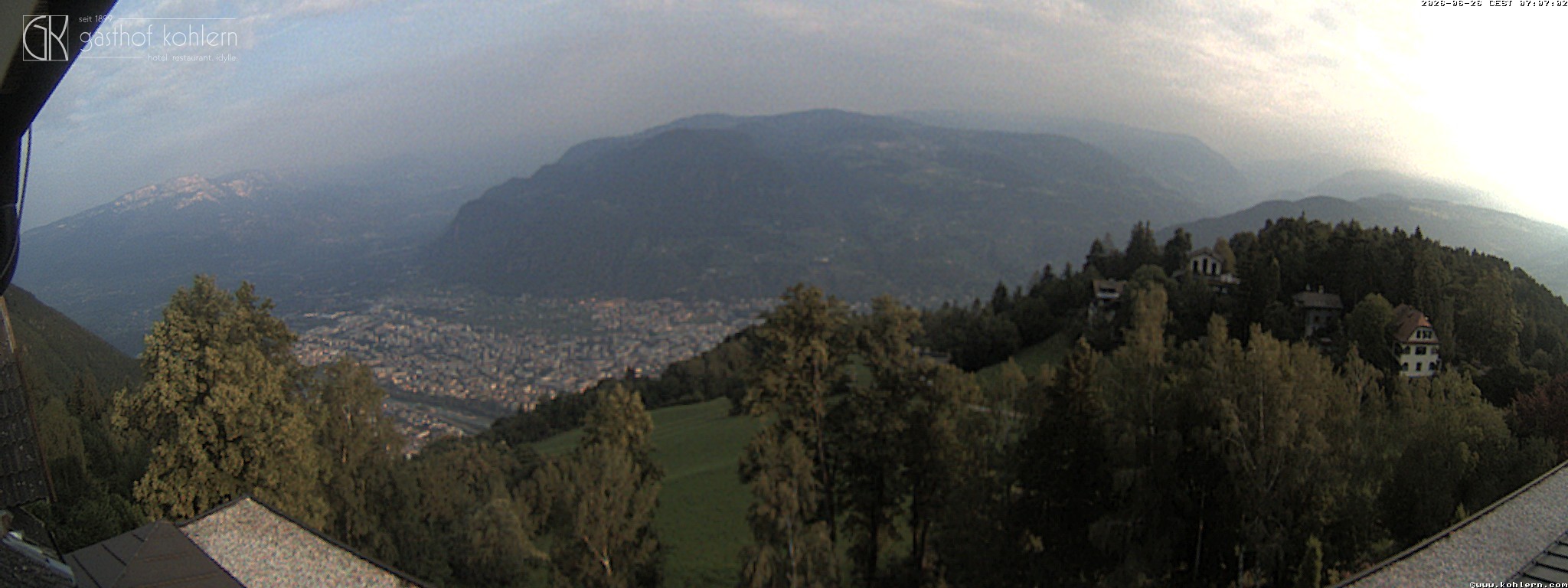 Archived image Webcam Bozen - Panoramic view Hotel Kohlern