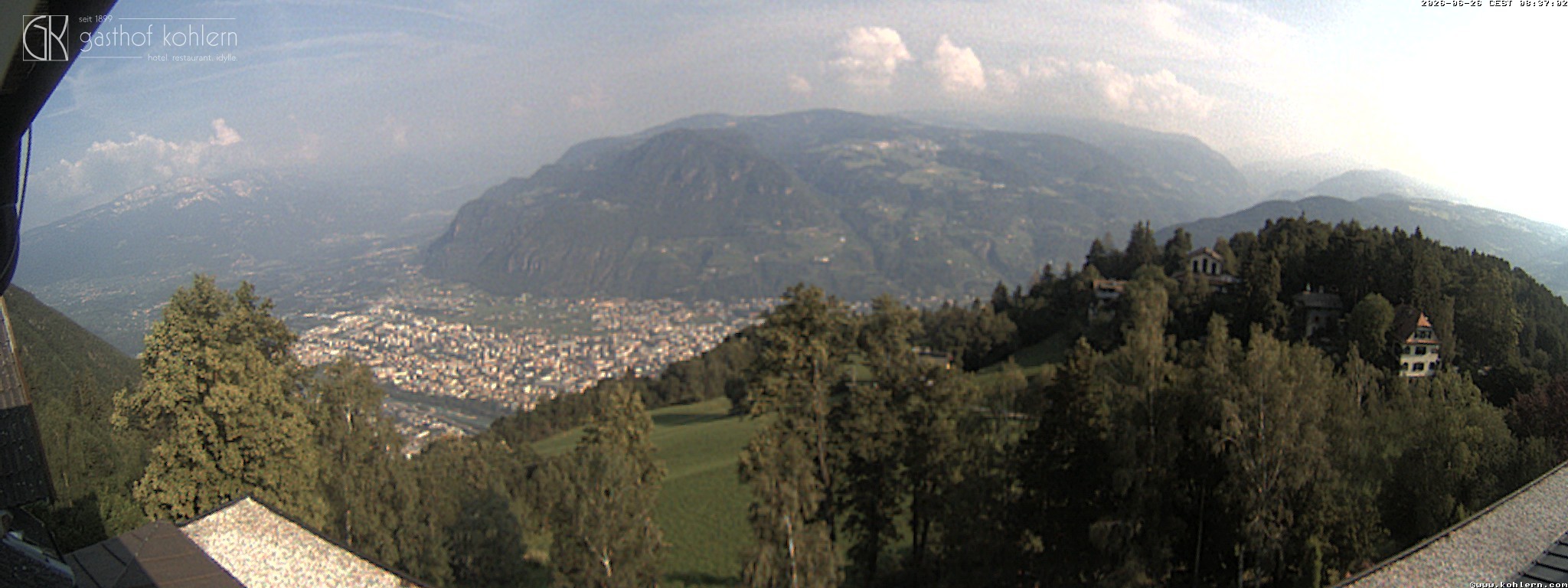 Archived image Webcam Bozen - Panoramic view Hotel Kohlern