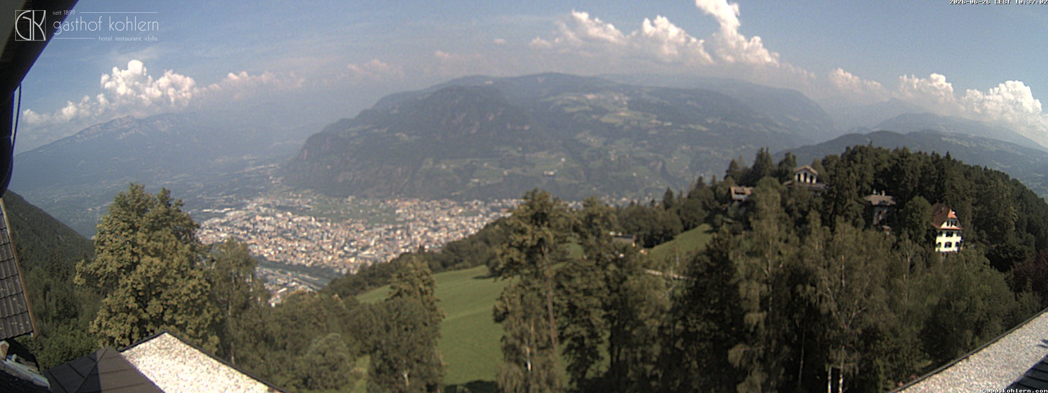 Archived image Webcam Bozen - Panoramic view Hotel Kohlern