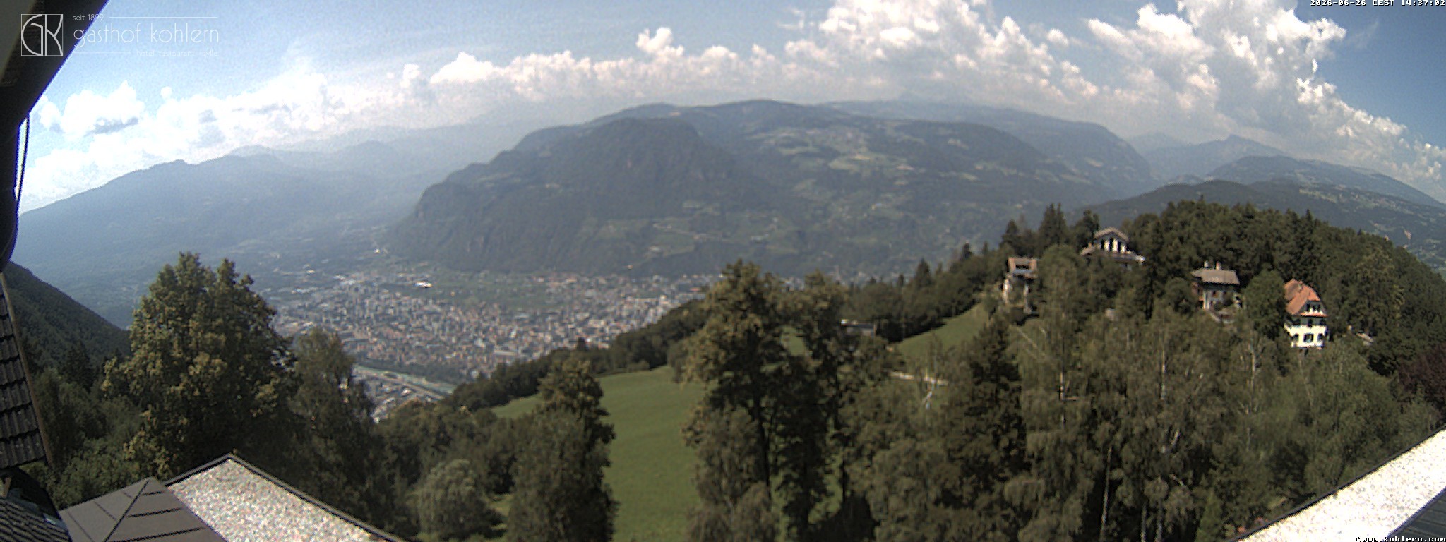 Archived image Webcam Bozen - Panoramic view Hotel Kohlern