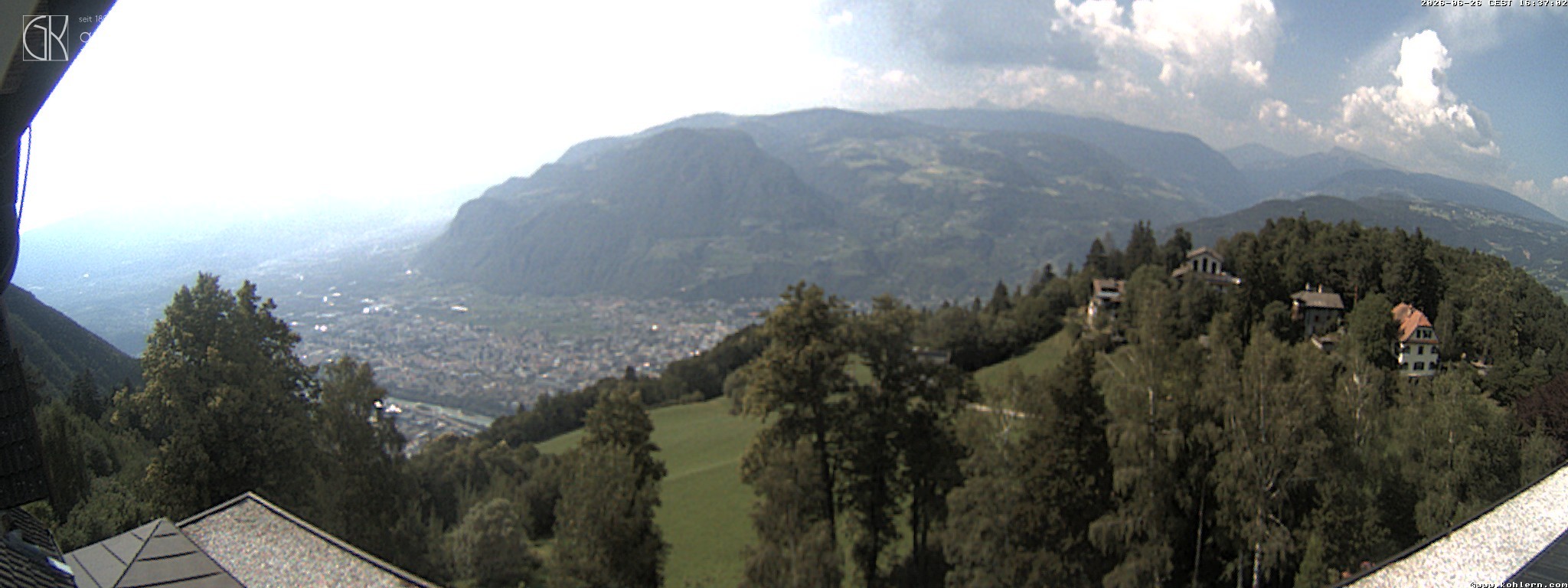 Archived image Webcam Bozen - Panoramic view Hotel Kohlern
