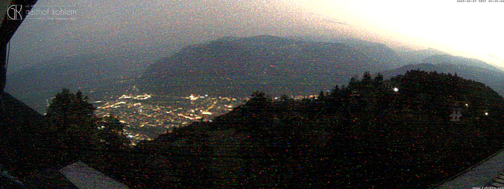 Archived image Webcam Bozen - Panoramic view Hotel Kohlern